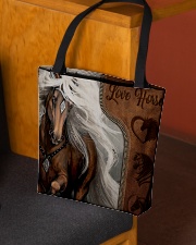 Love Horse Leather Pattern Print All-over Tote aos-all-over-tote-lifestyle-front-02