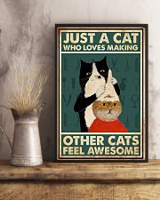 Just a cat who loves making other cats feel 11x17 Poster lifestyle-poster-3