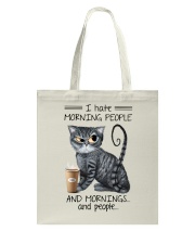 I hate morning people Tote Bag tile