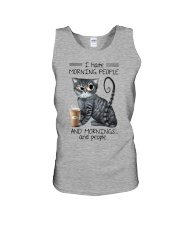 I hate morning people Unisex Tank tile
