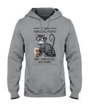 I hate morning people Hooded Sweatshirt tile