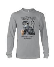 I hate morning people Long Sleeve Tee tile