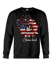 American flag sunflower Independence day Crewneck Sweatshirt front