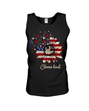 American flag sunflower Independence day Unisex Tank tile