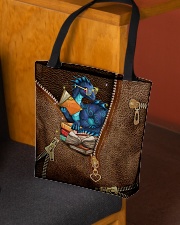 Book Dragon Leather Pattern Print All-over Tote aos-all-over-tote-lifestyle-front-02