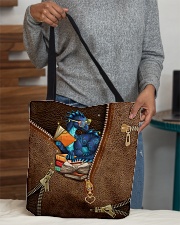Book Dragon Leather Pattern Print All-over Tote aos-all-over-tote-lifestyle-front-10