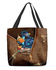 Book Dragon Leather Pattern Print All-over Tote back