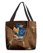 Book Dragon Leather Pattern Print All-over Tote front