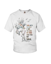 And into the forest I go Youth T-Shirt tile
