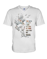 And into the forest I go V-Neck T-Shirt tile