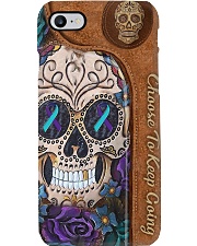 Choose To Keep Going Leather Pattern Print Phone Case i-phone-8-case