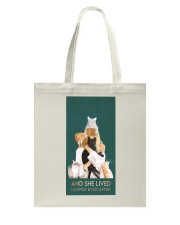 And she lived Tote Bag tile