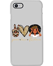 Peace Love Melanin - Printed apparels Phone Case tile