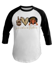 Peace Love Melanin - Printed apparels Baseball Tee tile