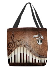 Keyboard tote leather pattern print All-over Tote back