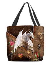 Christmas Leather Pattern Print Tote All-over Tote back