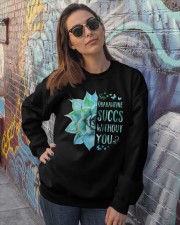 Quarantine succs without Crewneck Sweatshirt lifestyle-unisex-sweatshirt-front-3
