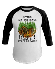 Keeping my distance from the rest of the world Baseball Tee tile