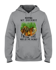 Keeping my distance from the rest of the world Hooded Sweatshirt tile