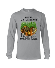 Keeping my distance from the rest of the world Long Sleeve Tee tile