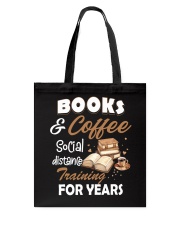 Books and coffee social distance training Tote Bag tile