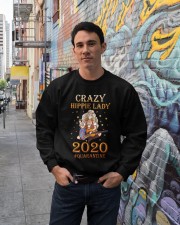 Crazy hippie lady quarantined Crewneck Sweatshirt lifestyle-unisex-sweatshirt-front-2