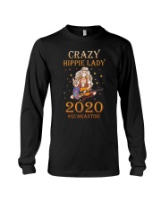 Crazy hippie lady quarantined Long Sleeve Tee tile