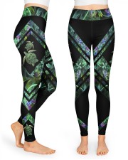 Green Turtle High Waist Leggings front