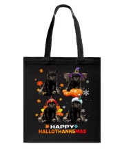 Happy hallothanksmas Tote Bag tile