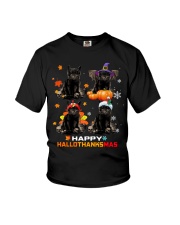 Happy hallothanksmas Youth T-Shirt tile