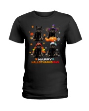 Happy hallothanksmas Ladies T-Shirt tile