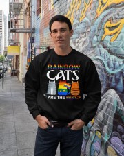 Rainbow cats are the best Pride day Crewneck Sweatshirt lifestyle-unisex-sweatshirt-front-2