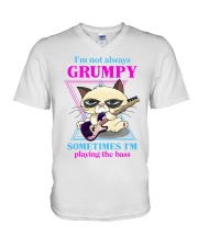 I'm not always grumpy V-Neck T-Shirt tile