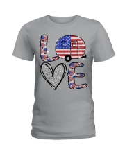 Love independence day - Printed apparels Ladies T-Shirt tile