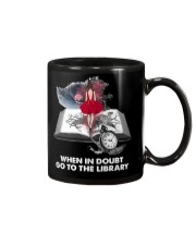 When in doubt go to the library Mug tile