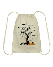 Black cats on the tree Halloween Drawstring Bag tile