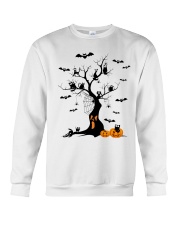 Black cats on the tree Halloween Crewneck Sweatshirt tile