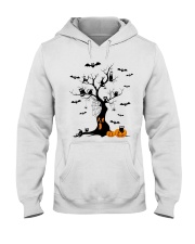 Black cats on the tree Halloween Hooded Sweatshirt tile