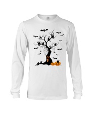 Black cats on the tree Halloween Long Sleeve Tee tile