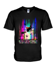 Buckle up Buttercup Halloween V-Neck T-Shirt tile