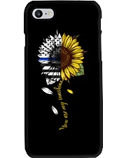 Police sunflower- Blue line - You are my sunshine Phone Case tile