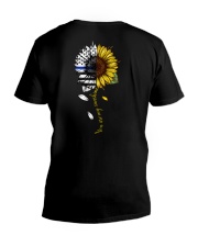 Police sunflower- Blue line - You are my sunshine V-Neck T-Shirt tile