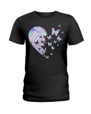 Hologram heart Ladies T-Shirt tile