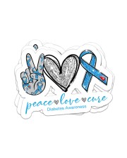 Peace Love Cure Sticker - 4 pack (Horizontal) front