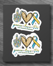 Peace Love T21 Sticker - 4 pack (Horizontal) aos-sticker-4-pack-horizontal-lifestyle-front-10