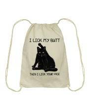 I lick my butt Drawstring Bag tile