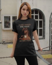 I like horses and coffee Classic T-Shirt apparel-classic-tshirt-lifestyle-19