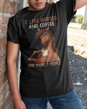 I like horses and coffee Classic T-Shirt apparel-classic-tshirt-lifestyle-27