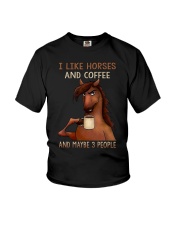 I like horses and coffee Youth T-Shirt tile