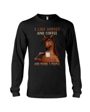 I like horses and coffee Long Sleeve Tee tile